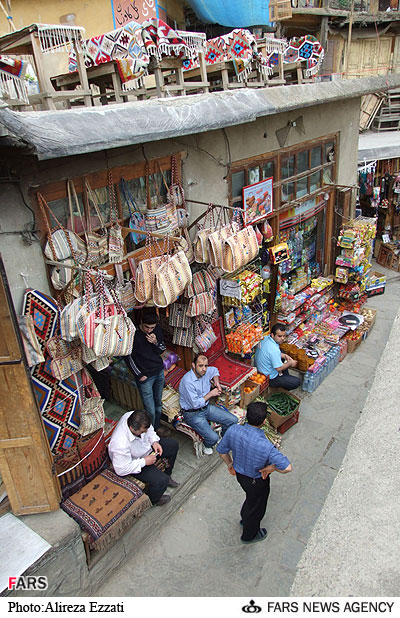 نمايي از بازار شهر ماسوله در استان گيلان