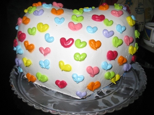 عکس کیک تولد عاشقانه قلب