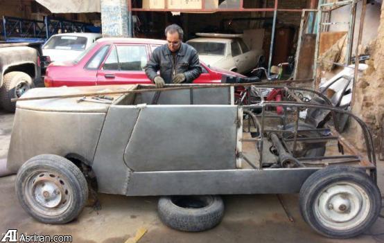 ساخت خودروهای دست ساز توسط مرد یزدی (عکس)