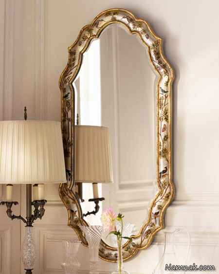 آینه تزئینی و شمعدان های زیبا