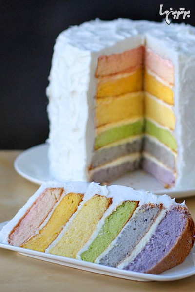 ,کیک خوشگل و رنگارنگ با رنگ های طبیعی کیک,کیک رنگی,رنگ های طبیعی,انواع کیک و بیسکوئیت و شکلات