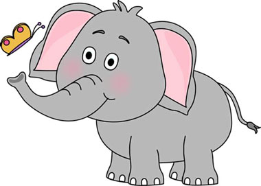 نقاشی کودکانه فیل 