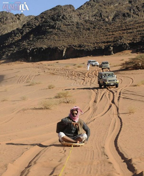 ,اسکی اعراب در صحرای عربستان! +عکس عکس,دیدنی ها,جالب انگیز