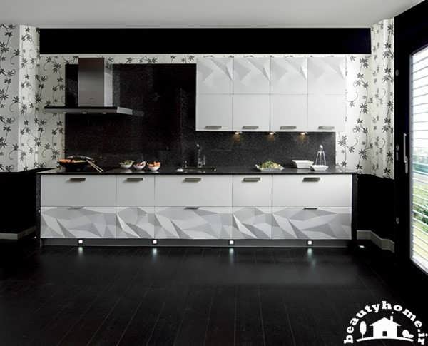 کابینت سفید و مدرن برای دکوراسیون آشپزخانه شیک