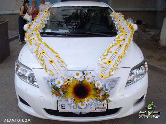 تزیین ماشین عروس با زیبایی خاص , تصاویر ماشین عروس 