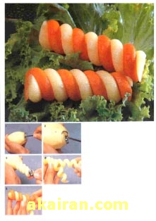 تزیین هویج , تزیین ماکارونی 