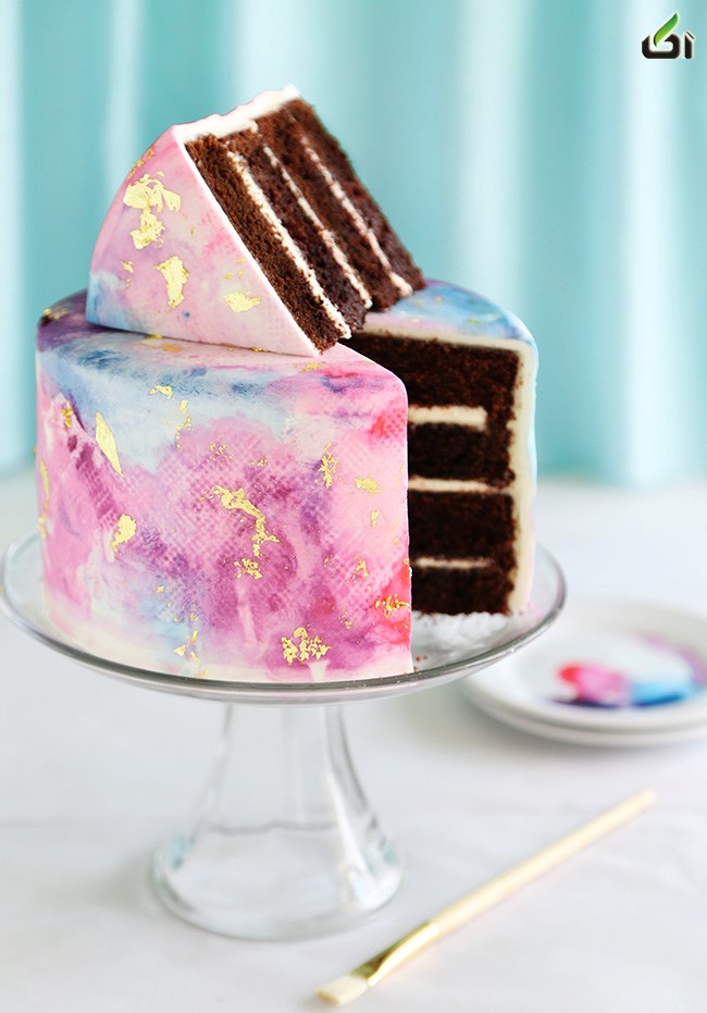 اموزش کیک تولد با رویه ابر وباد 