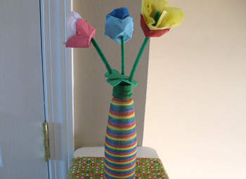 گلدان با کاموا