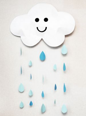 تزئین تولد با ابر و باران