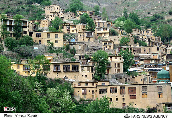 نمايي از منازل مسكوني در شهر ماسوله استان گيلان