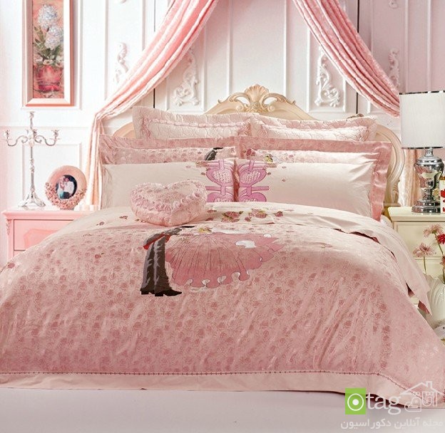 wedding bedding sets 4 مدل روتختی عروس همراه با دکوراسیون رمانتیک اتاق خواب