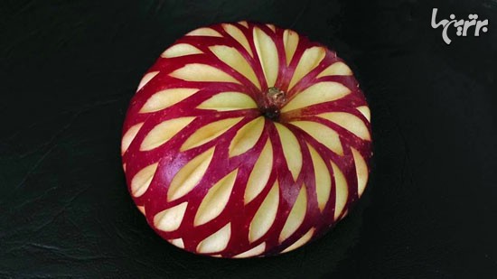 هنرنمایی با سیب,میوه آرایی,میوه آرایی ساده