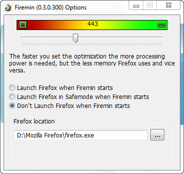 نرم افزار بهینه سازی رم در مرورگر Firemin 2.0.5 Final