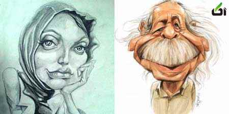 کاریکاتور بازیگران زن و مرد ایرانی - آکا