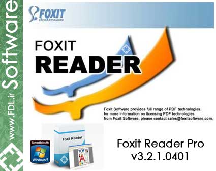 Foxit Reader Pro 3.2.1.0401 - نرم افزار پی دی اف خوان سریع