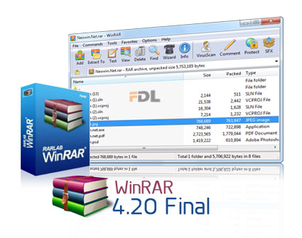 نرم افزار فشرده سازی وینرر نهایی - WinRAR 4.20