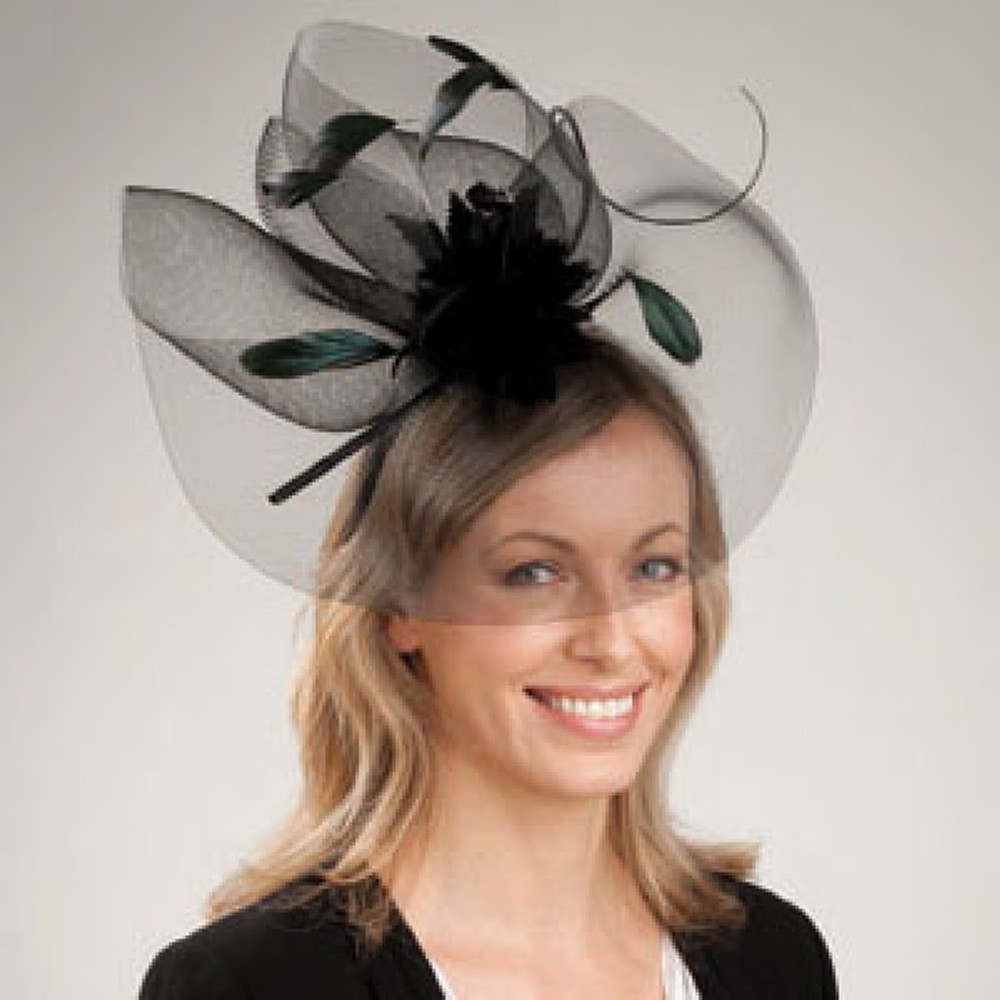 Failsworth Hats Empress Fascinator - Black