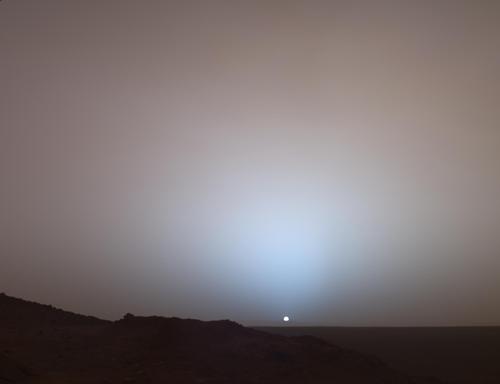 تصویر غروب خورشید در سیاره مریخ