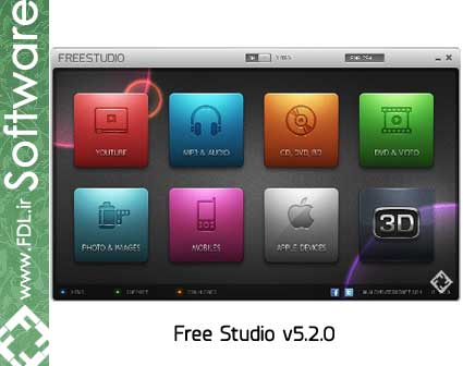 Free Studio 5.2.0 - نرم افزار چند رسانه ای با 8 بخش و 29 نرم افزار