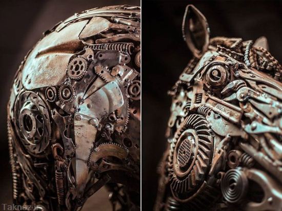 ساخت اسب بالدار افسانه ای با آهن آلات + عکس