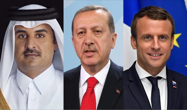 اخباربین الملل,خبرهای بین الملل,اردوغان ماکرون و امیر قطر
