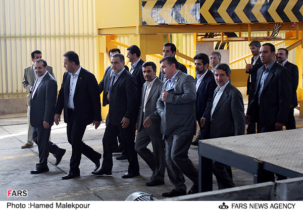 احمدي‌نژاد در مراسم افتتاح مجتمع فولاد عجب‌شير و بناب