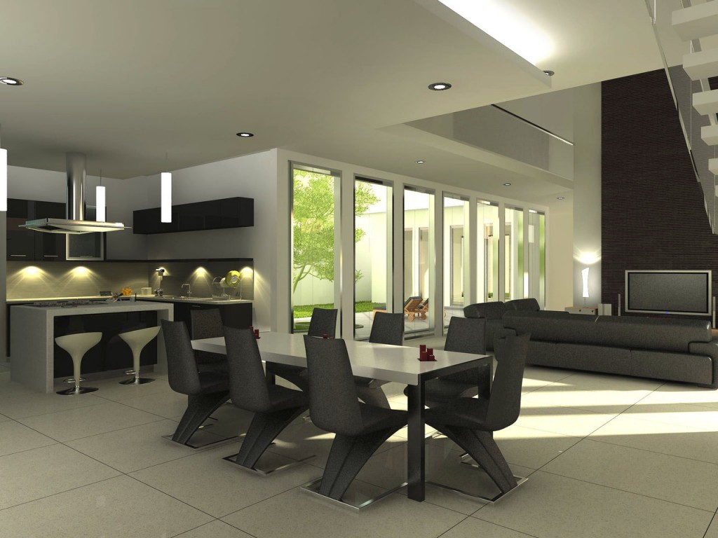 Incredible Dining Table Design In White مدل کابینت و طراحی داخلی آشپزخانه 2013