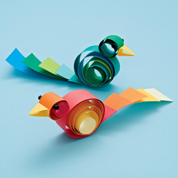 کاردستی کودکانه پرندگان سه بعدی