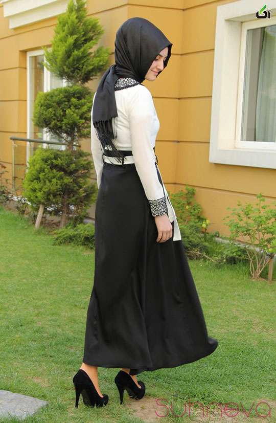 مدل لباس مجلسی بلندزنانه , مدل لباس مجلسی باحجاب , الگوی پیراهن بلند زنانه 