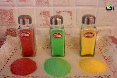 طرز رنگ کردن نمک 