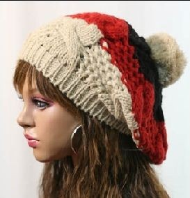 دست گرم knitted قرمز سیاه و سفید خاکی یکنوع عرقچین کوچک کهمحصلین برسر میگذارند کلاه پشمی