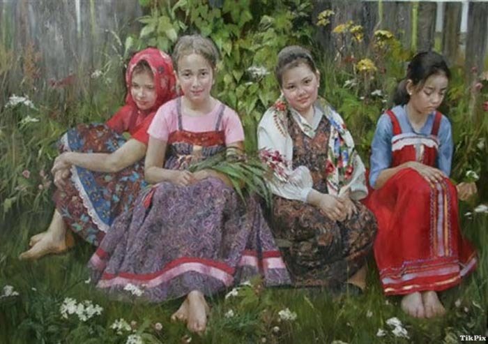 نقاشی های زیبا از یک زن هنرمند روسی,نقاشی های زیبا,نقاشی های زیبا با مداد رنگی