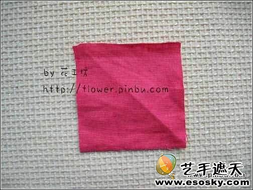 布艺樱花的制作方法