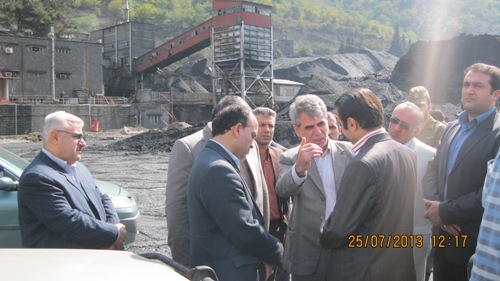 بازدید مهندس علیپور درخصوص کارخانه ذغال شویی البرز مرکزی