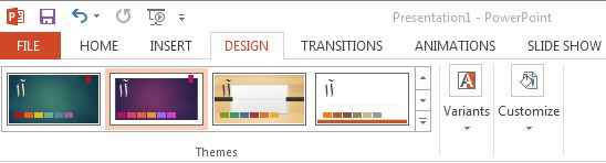پودمان ۸  قراردادن پشت زمینه تم Theme در زمینه اسلایدها در نرم افزار  PowerPoint 2013