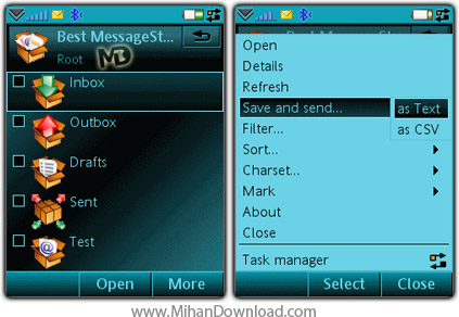 نرم افزار ذخیره اس ام اس ها برای گوشی های سیمبیان Smartphoneware Best MessageStorer v1.02 UIQ3 