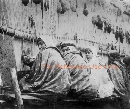 Girls weaving a large carpet, [1870s - 1930s].jpg