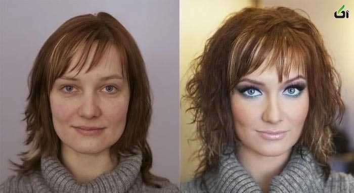 قبل وبداز آرایش , عکس زز , عکسهای قبل و بعد گریم بسیار زیبا 