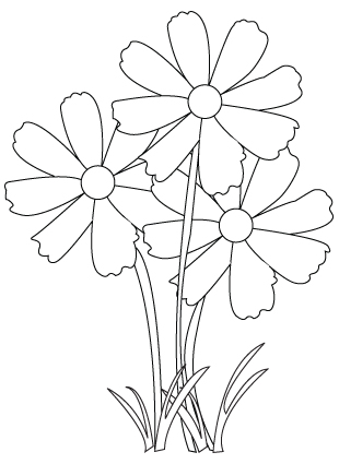 Flower bouquet drawing