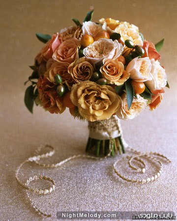 wedding bronzebouquet305 xl جدیدترین مدل تزیین دسته گل عروس۲۰۱۳