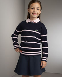 Lacoste Striped Sweater & Logo Skirt