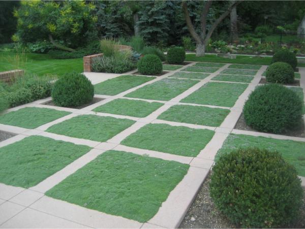 modern grid landscaping مدل طراحی نما و محوطه سازی
