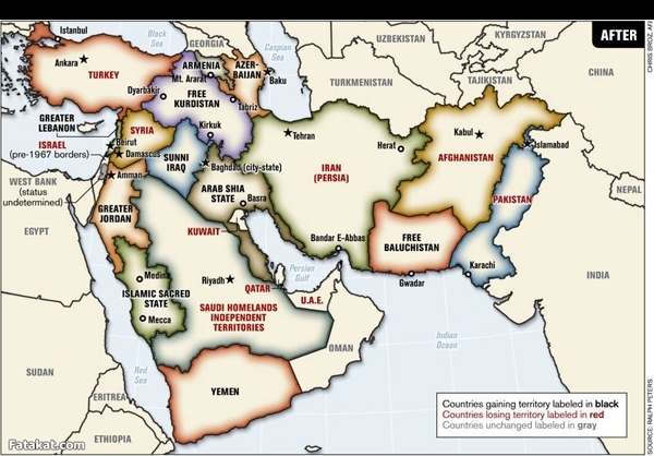 نقشه جديد خاورميانه 