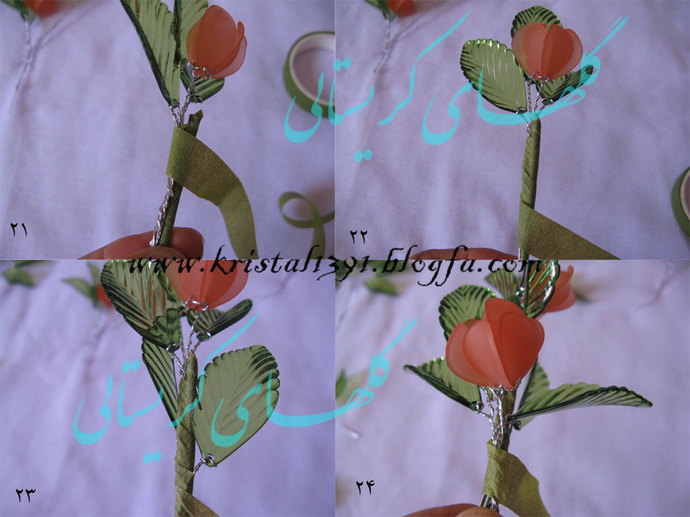 گلهای کریستالی- شاخه گل رز 7
