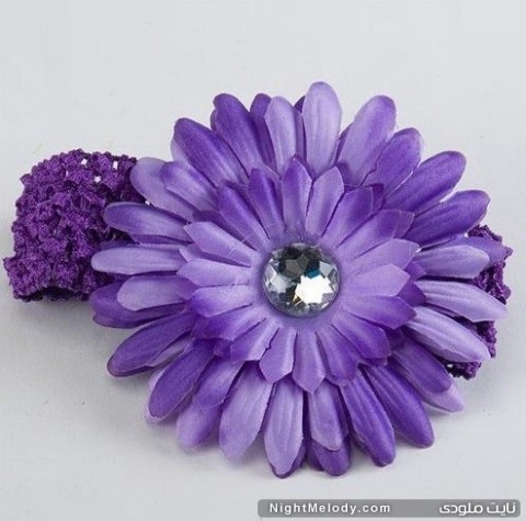 Purple Baby Flower Headband by christine.perron 480x475 مدل های هدبند کودکان و نوزادی