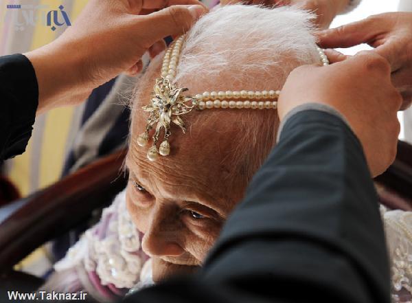 پیرزن چینی 101 ساله عروس شد + عکس