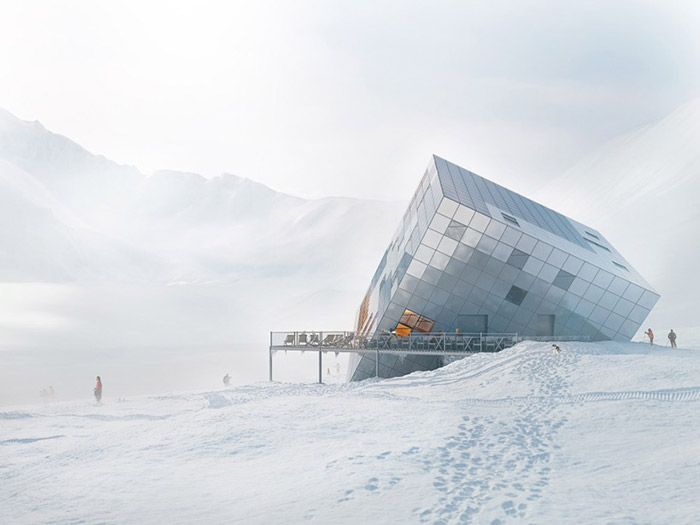 سازه ای شبیه به کوهی یخی در کشور اسلوواکی