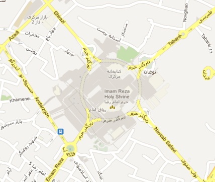 دانلود نقشه تصویری شهر بزرگ مشهد مقدس