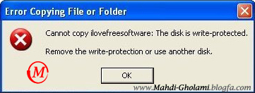 رفع مشکل Write Protected در ویندوز XP
