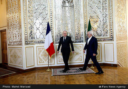 دیدار وزرای خارجه‌ فرانسه و ایران